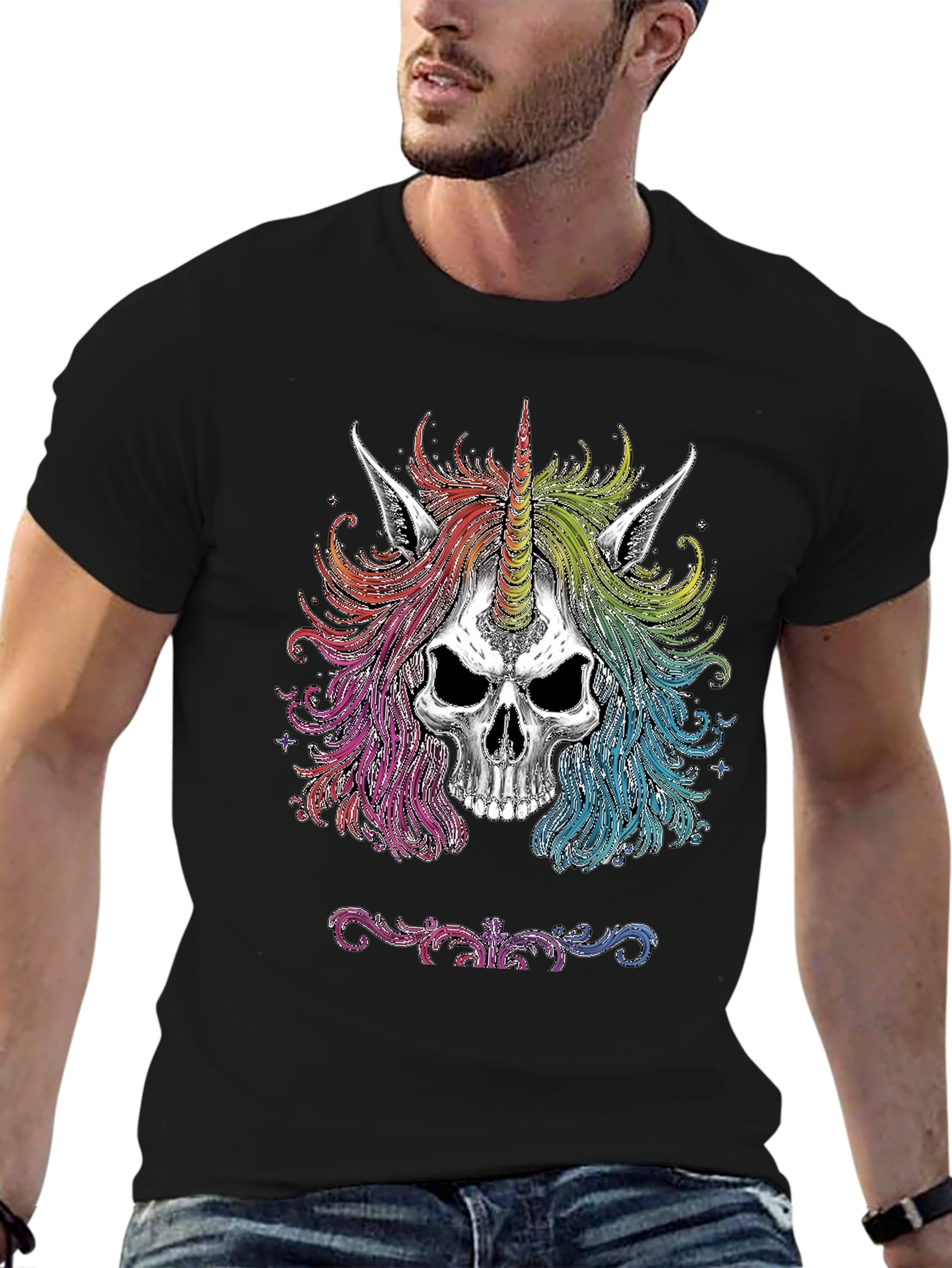Unicorn Skull Graphic Tee