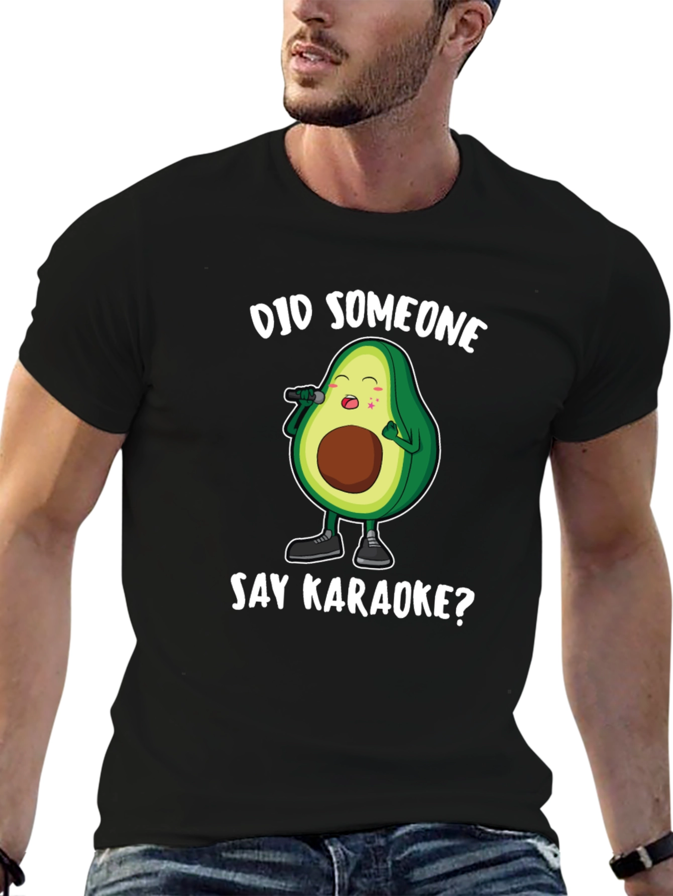 Karaoke Avocado Graphic T-Shirt