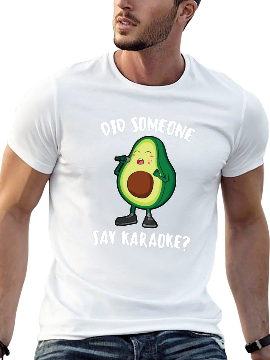 Karaoke Avocado Graphic T-Shirt
