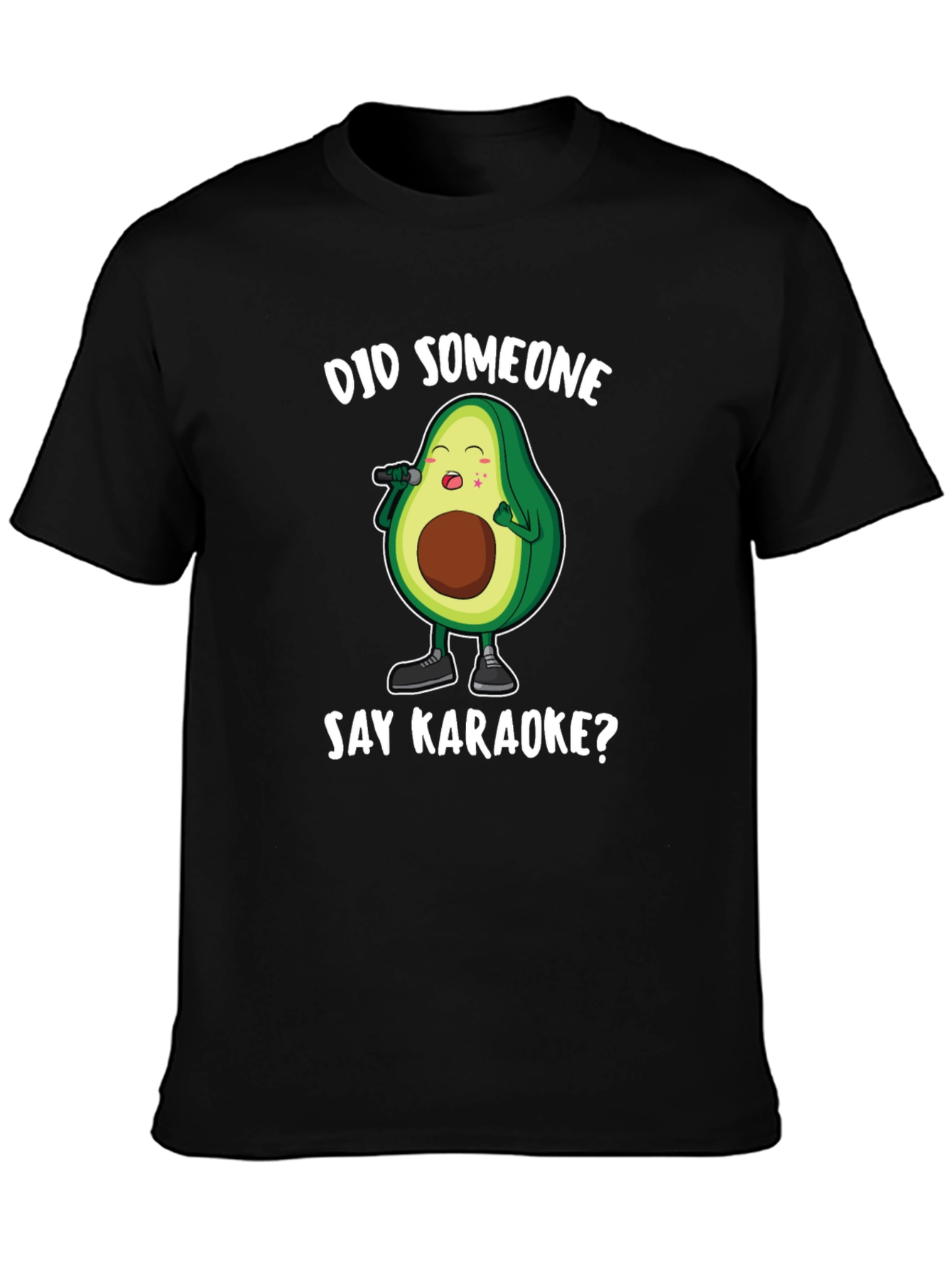 Karaoke Avocado Graphic T-Shirt
