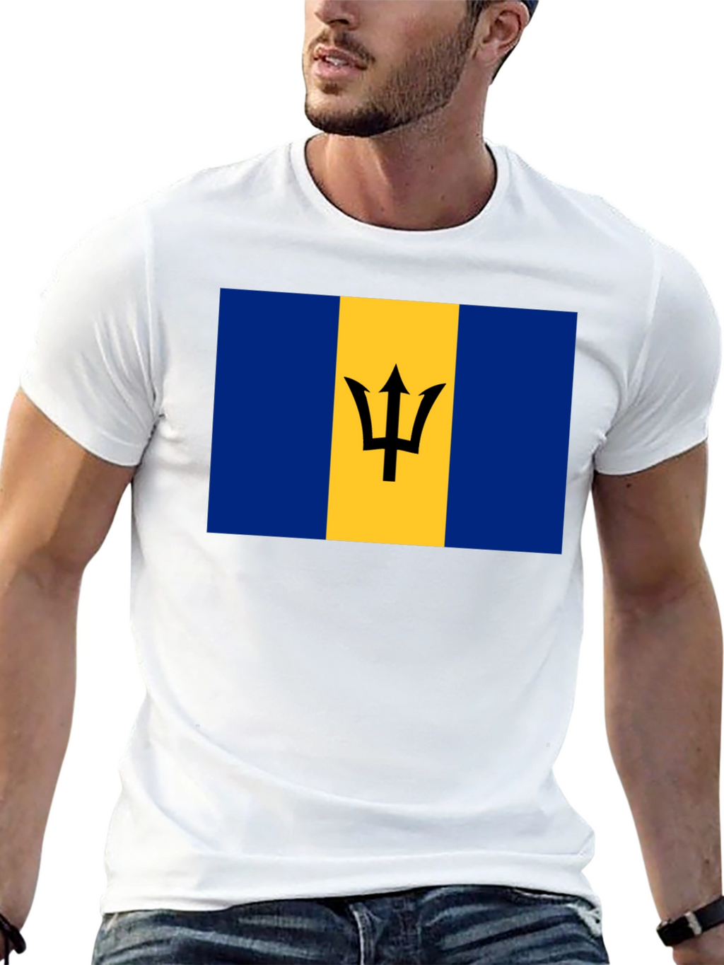 Barbados Flag T-Shirt -  Unisex Crew Neck Tee