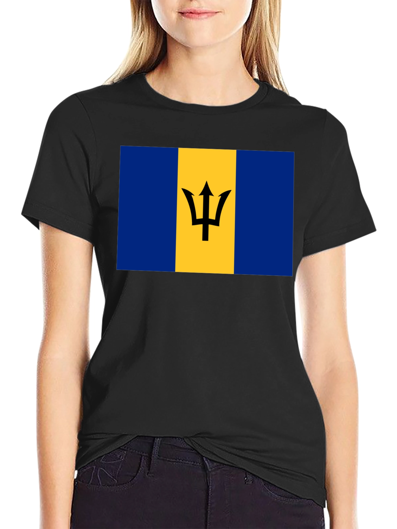 Barbados Flag T-Shirt -  Unisex Crew Neck Tee