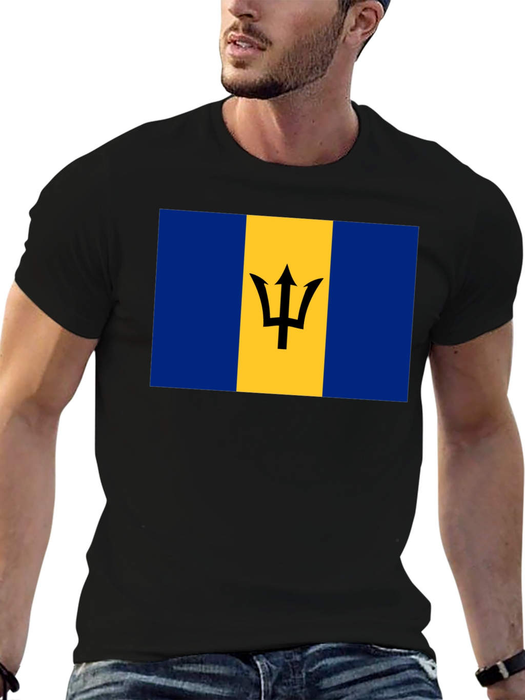 Barbados Flag T-Shirt -  Unisex Crew Neck Tee