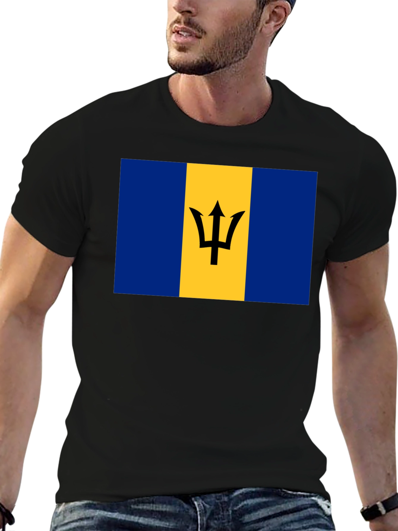 Barbados Flag T-Shirt -  Unisex Crew Neck Tee