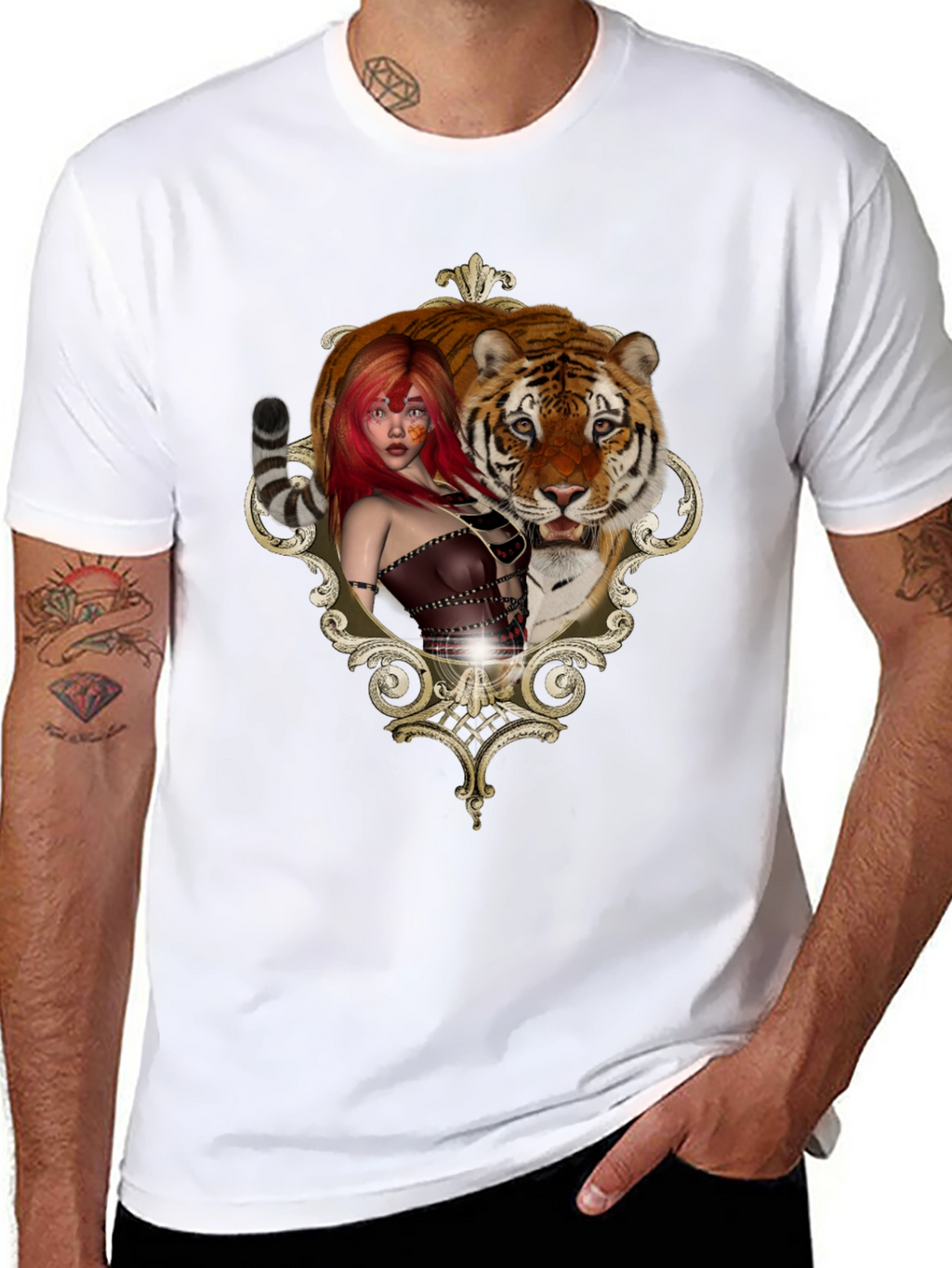 Tiger Beauty Tee - Unique Graphic Design