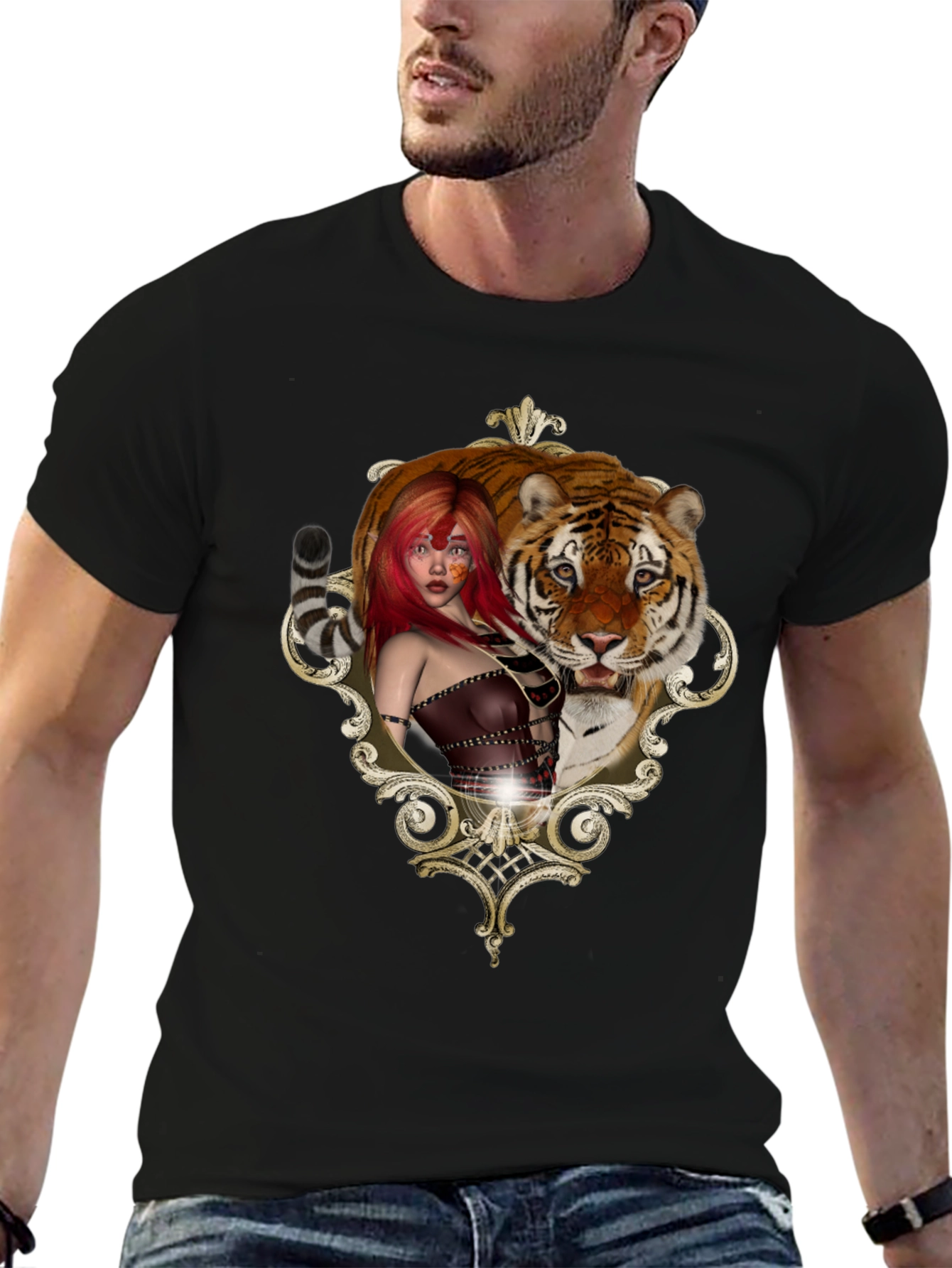 Tiger Beauty Tee - Unique Graphic Design