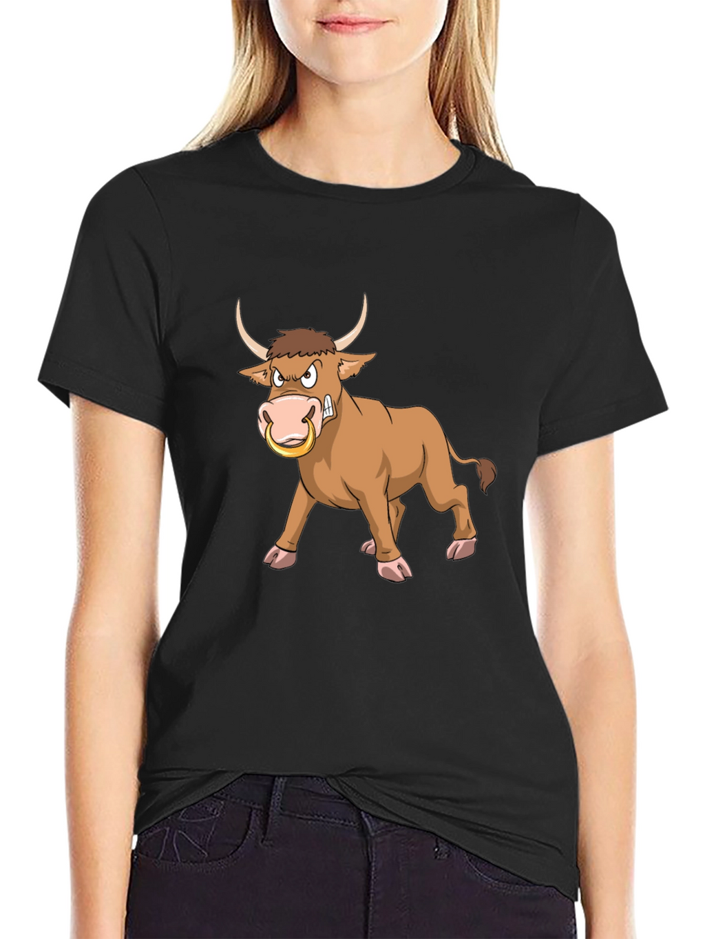 Angry Bull Graphic Tee - Black T-Shirt