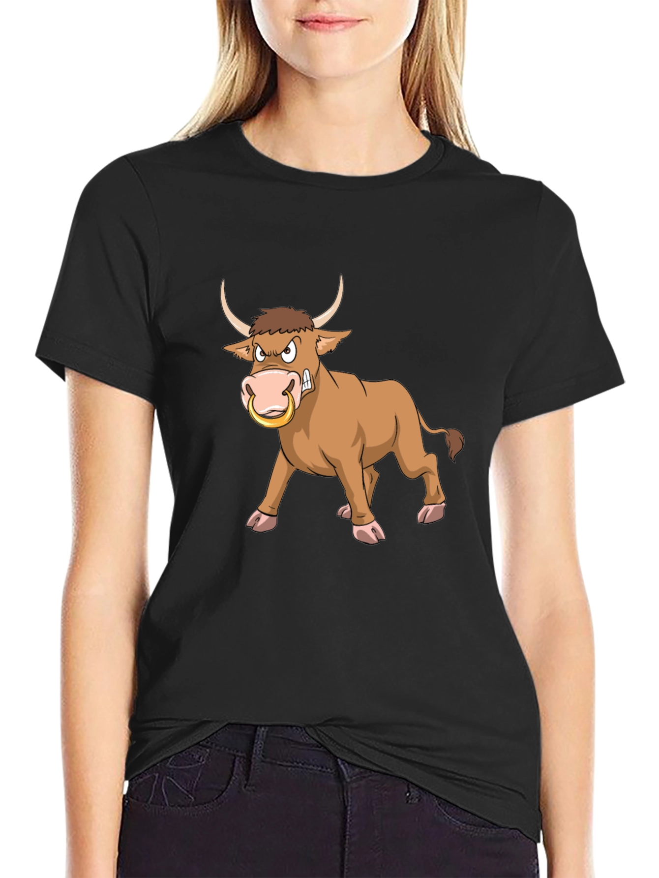 Angry Bull Graphic Tee - Black T-Shirt