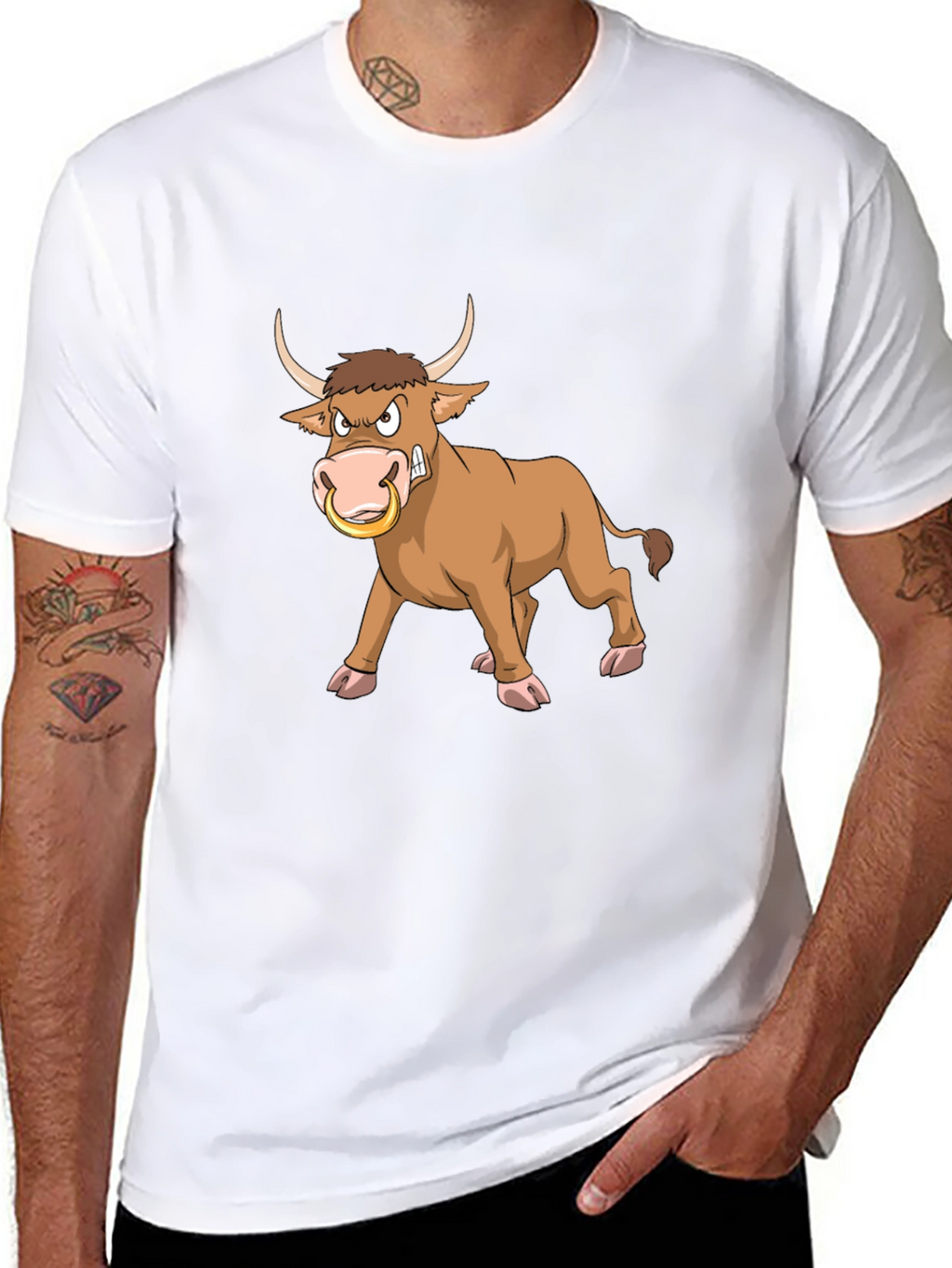 Angry Bull Graphic Tee - Black T-Shirt