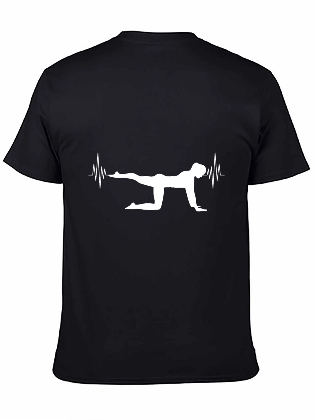 Yoga Heartbeat Graphic Tee - Black T-Shirt