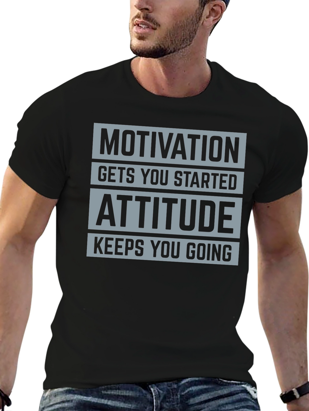 Motivation Attitude Graphic T-Shirt