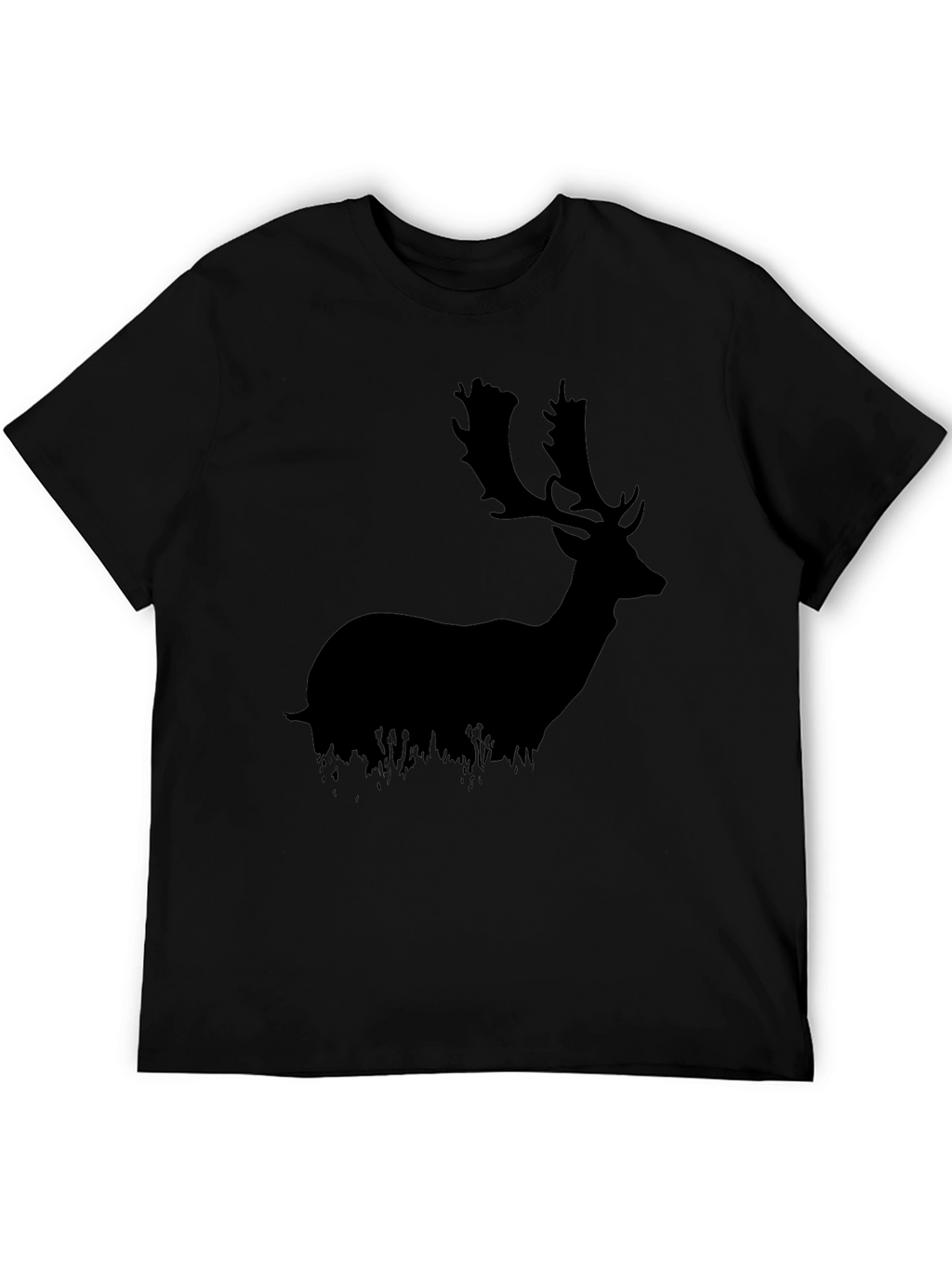 Mens Black Deer Graphic Tee