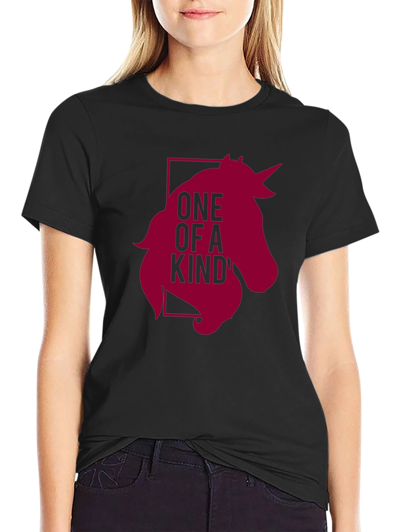 Unique Unicorn Graphic Black T-Shirt