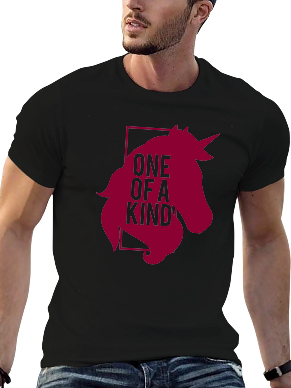 Unique Unicorn Graphic Black T-Shirt