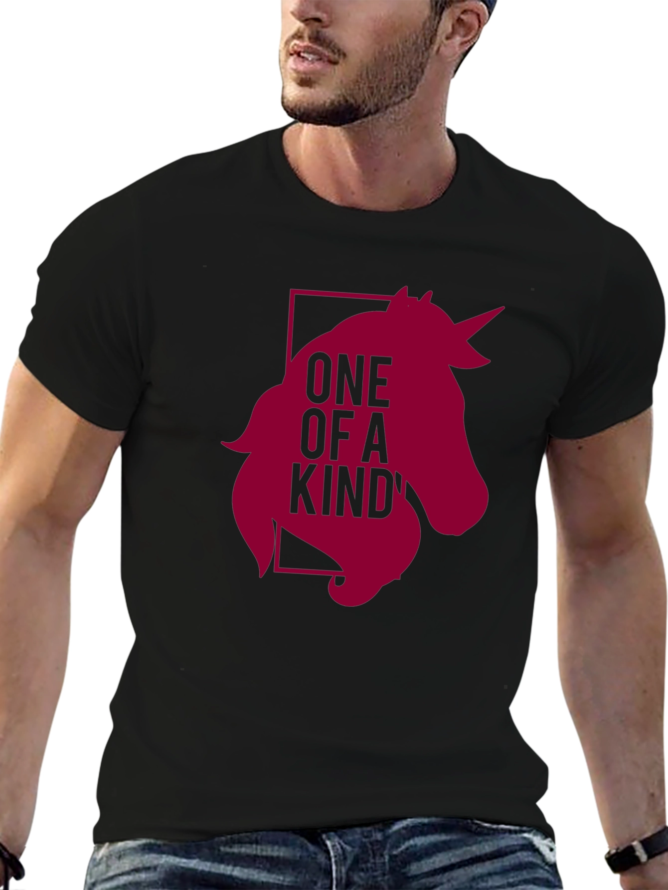 Unique Unicorn Graphic Black T-Shirt