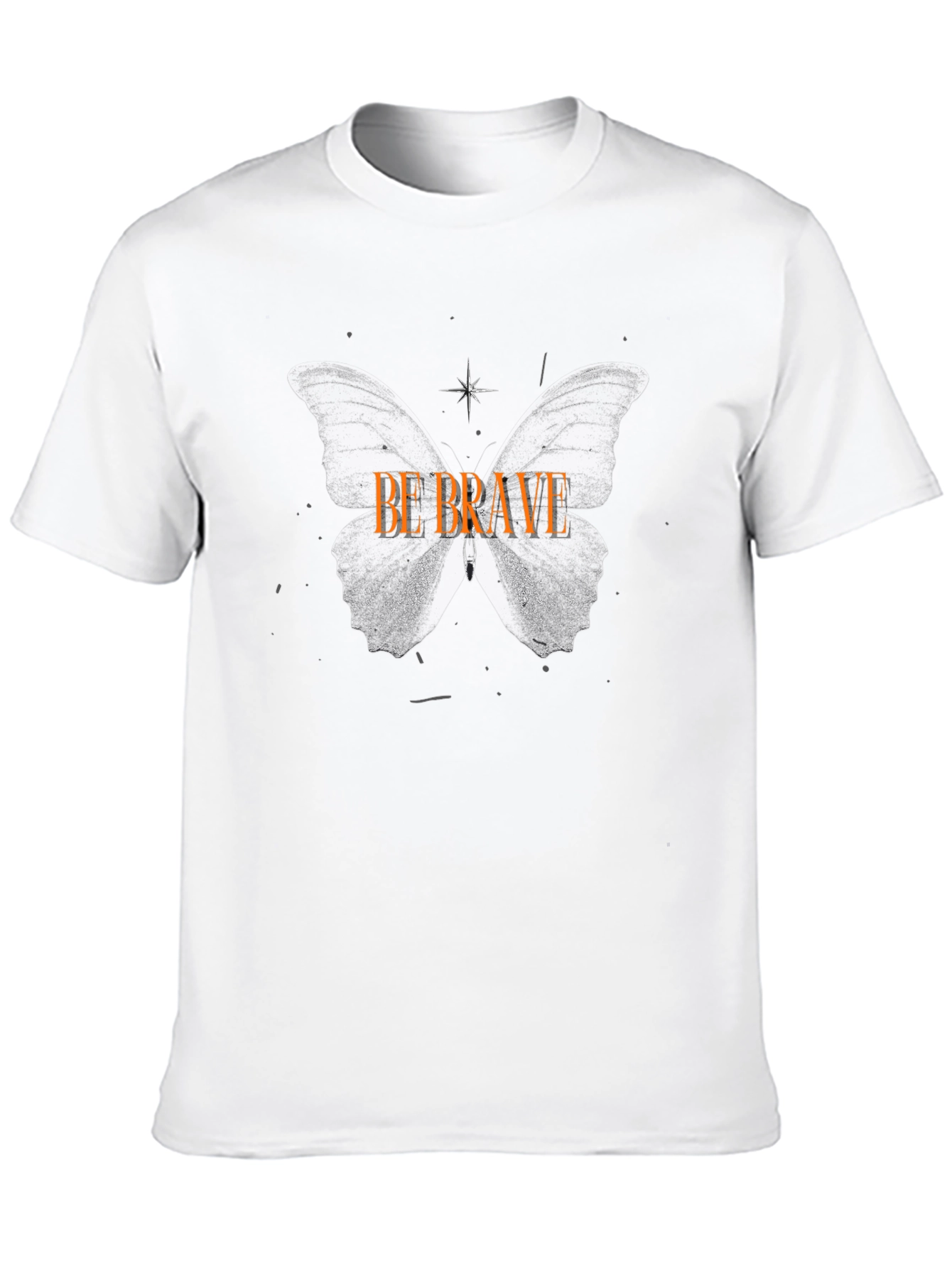 Be Brave Butterfly Graphic Black Tee