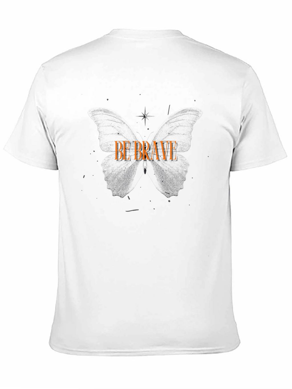 Be Brave Butterfly Graphic Black Tee