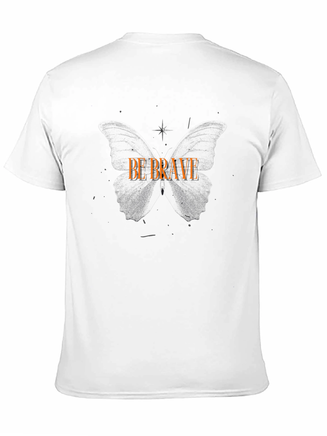 Be Brave Butterfly Graphic Black Tee