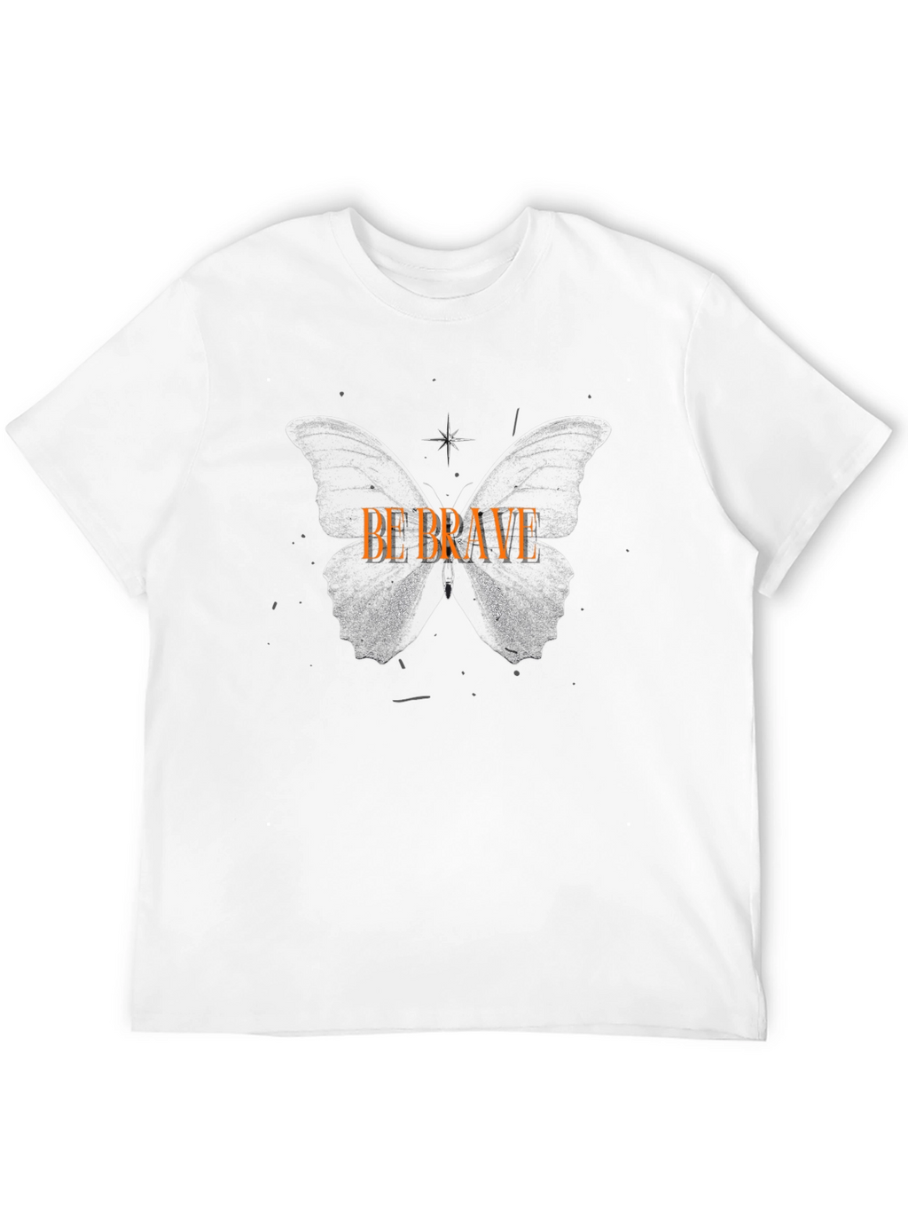 Be Brave Butterfly Graphic Black Tee