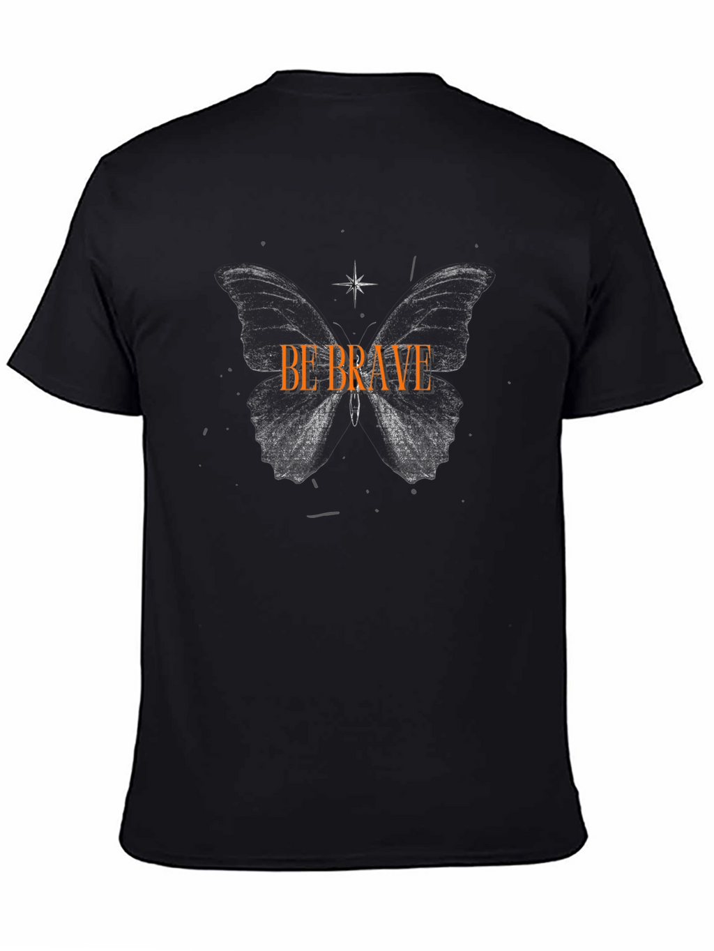 Be Brave Butterfly Graphic Black Tee
