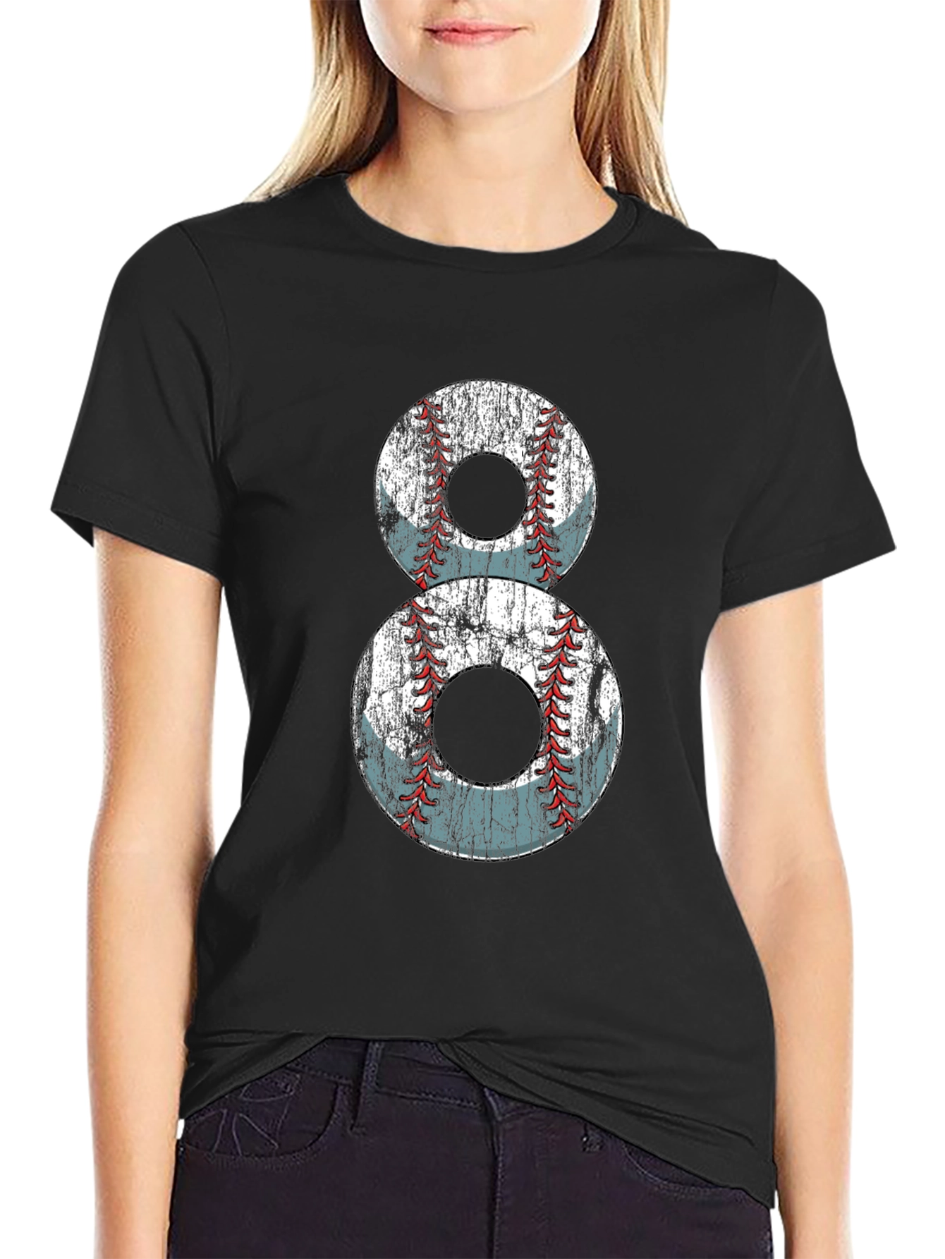 Baseball Number 8 Graphic Tee