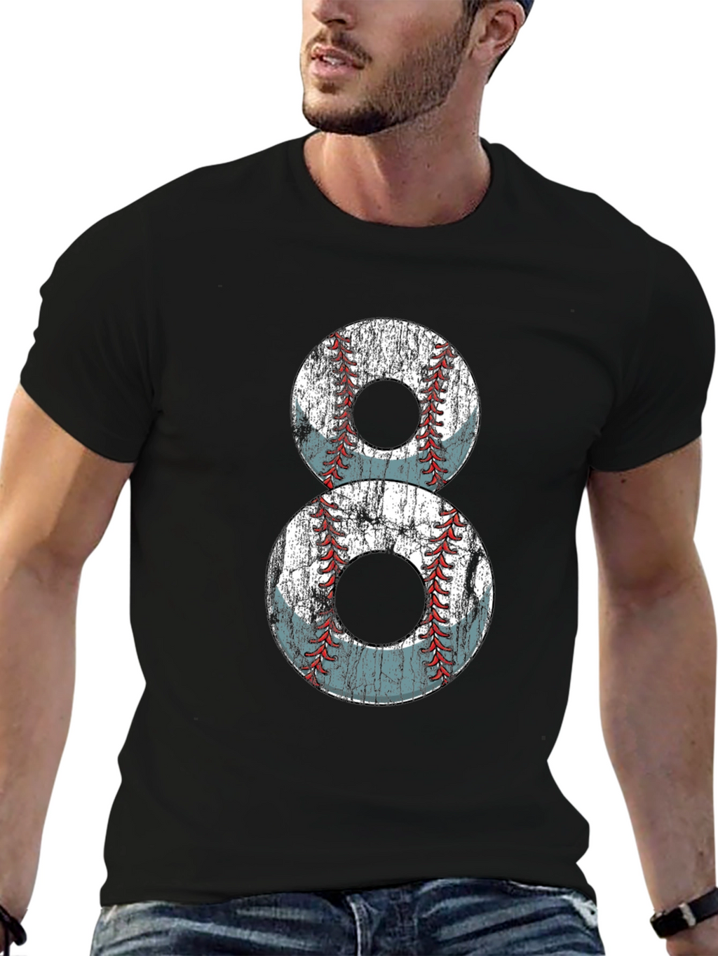 Baseball Number 8 Graphic Tee