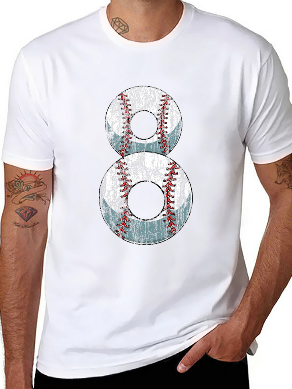 Baseball Number 8 Graphic Tee