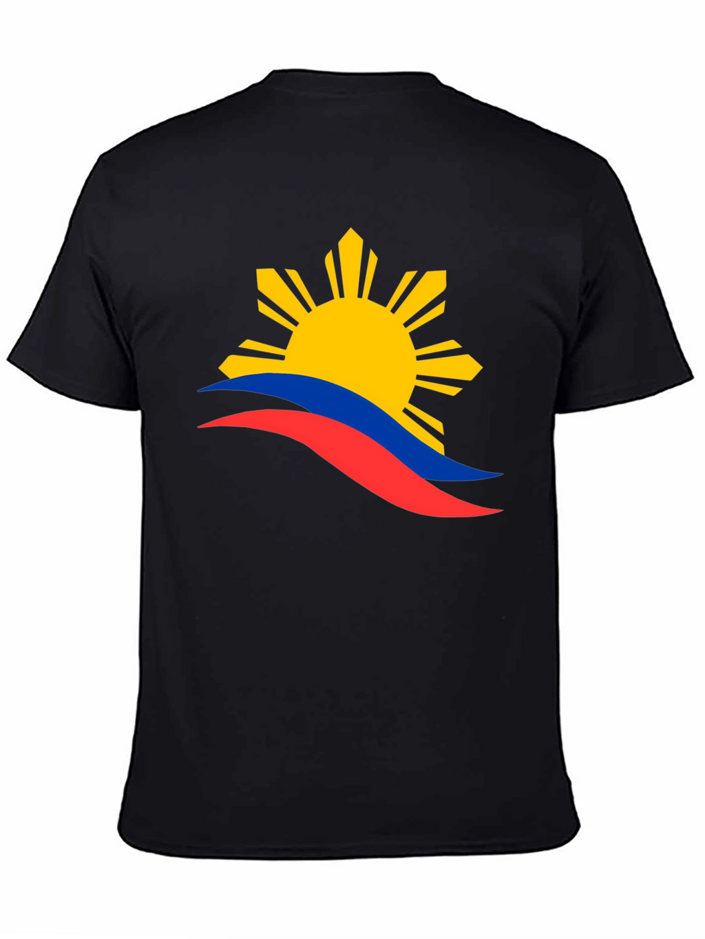 Philippines Flag Sun T-Shirt - Black