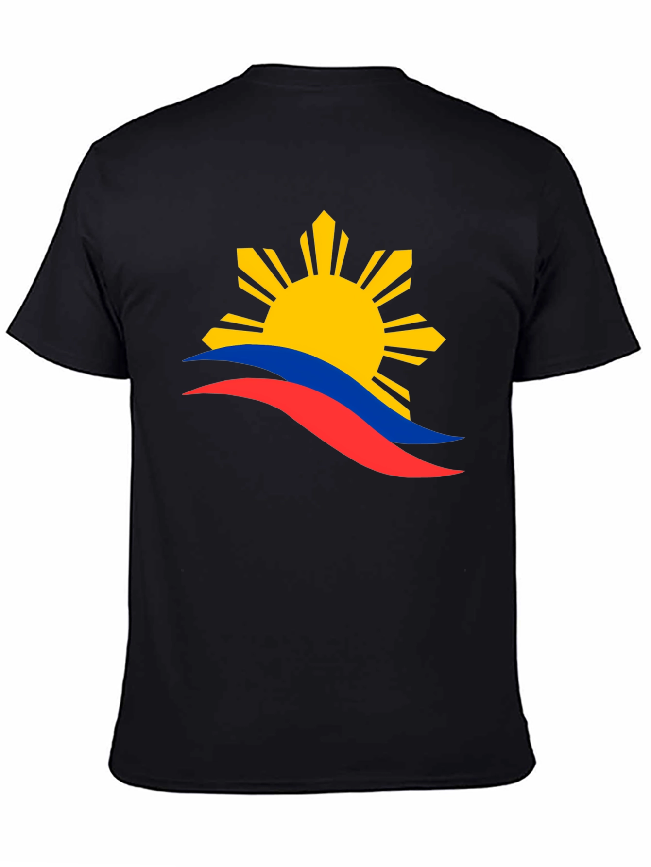 Philippines Flag Sun T-Shirt - Black