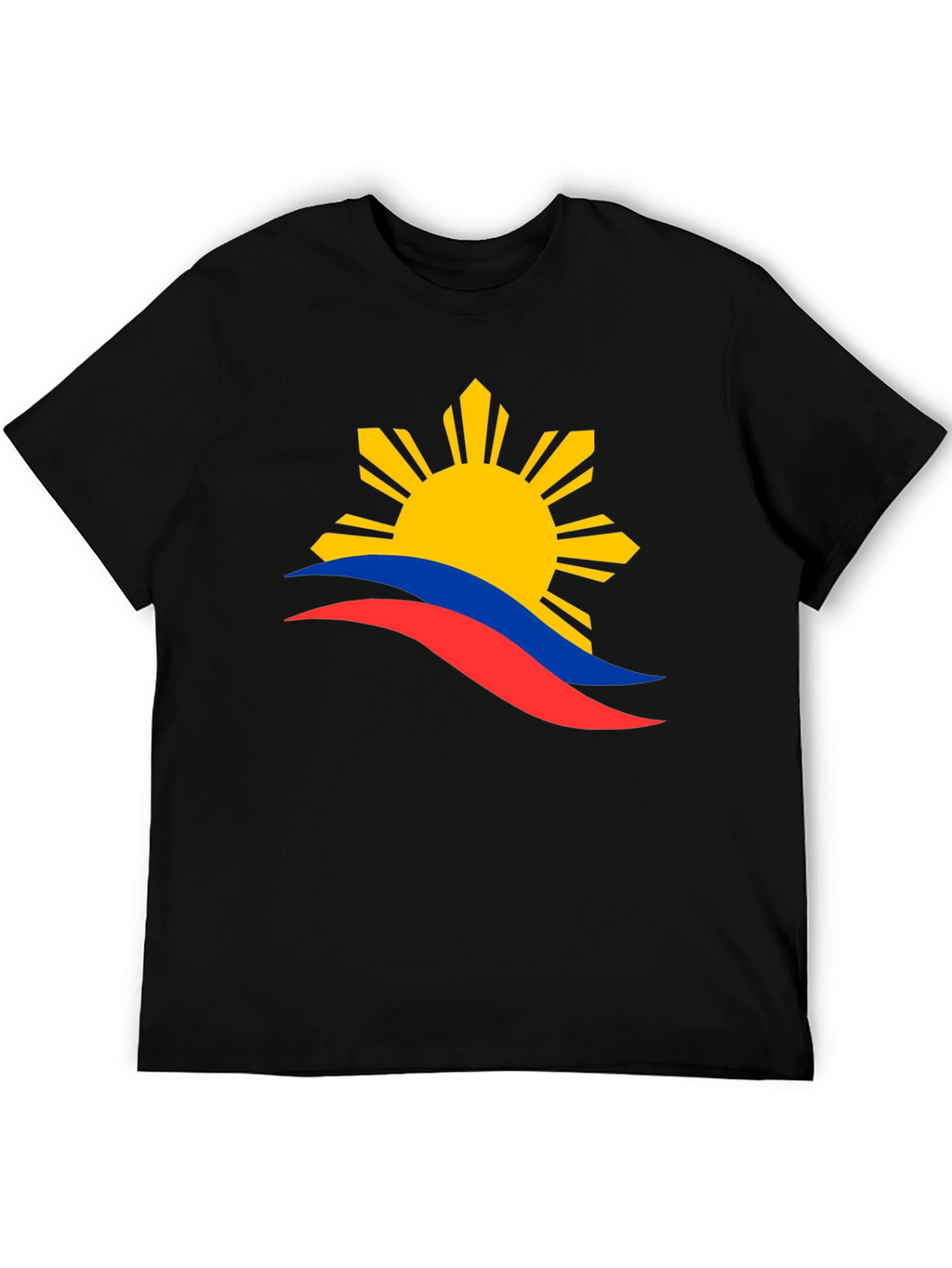 Philippines Flag Sun T-Shirt - Black