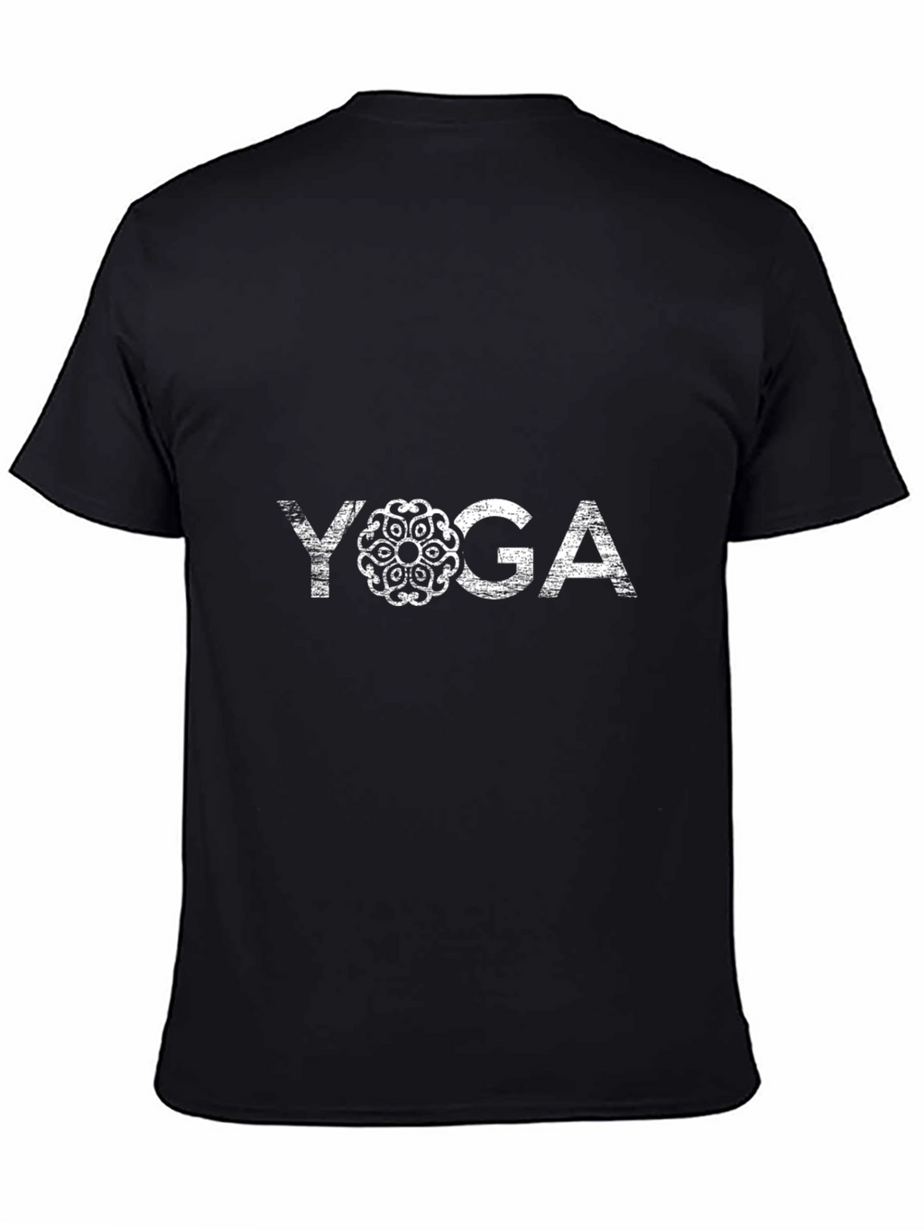 Mens Black Yoga Graphic Tee
