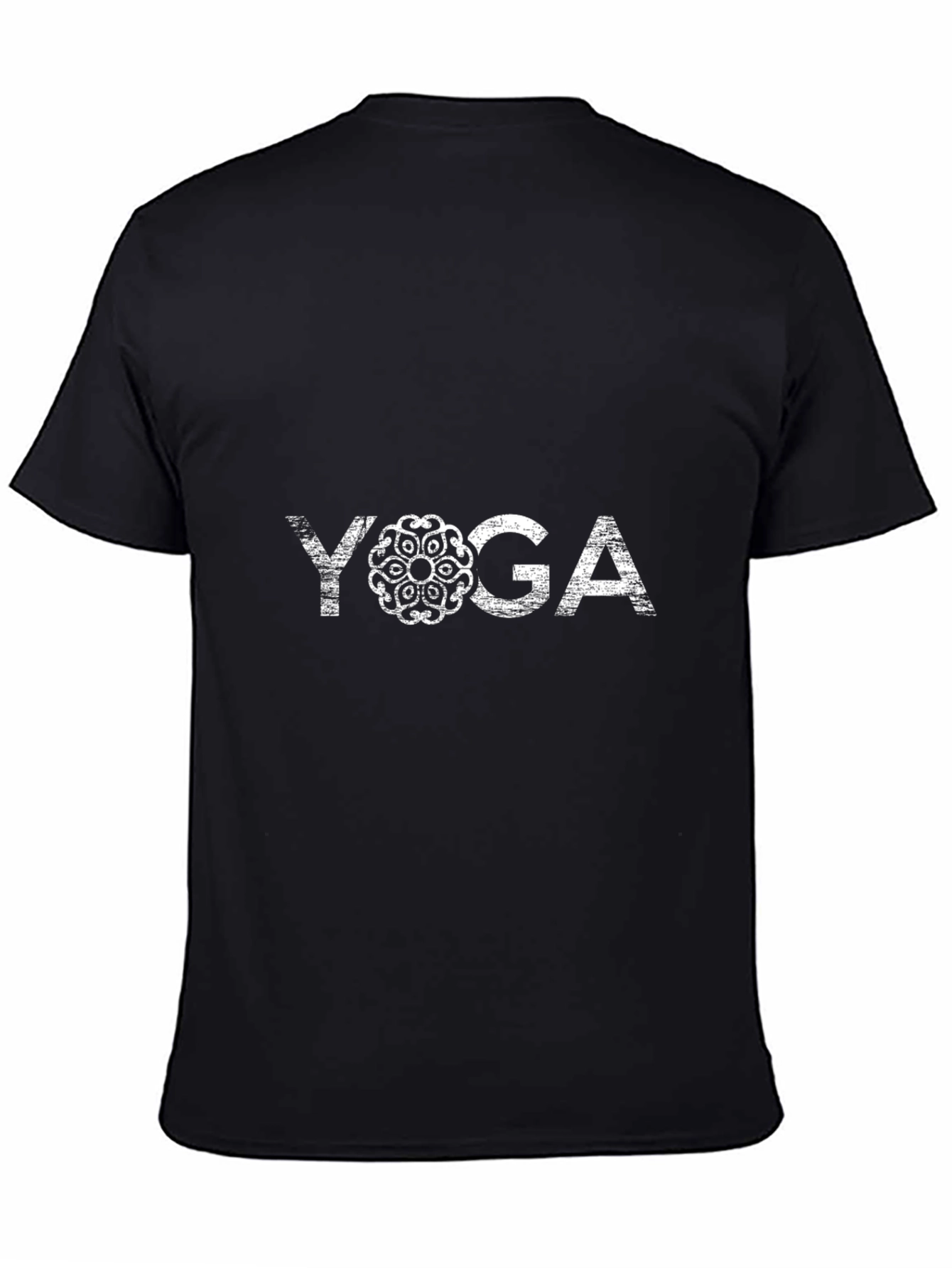 Mens Black Yoga Graphic Tee