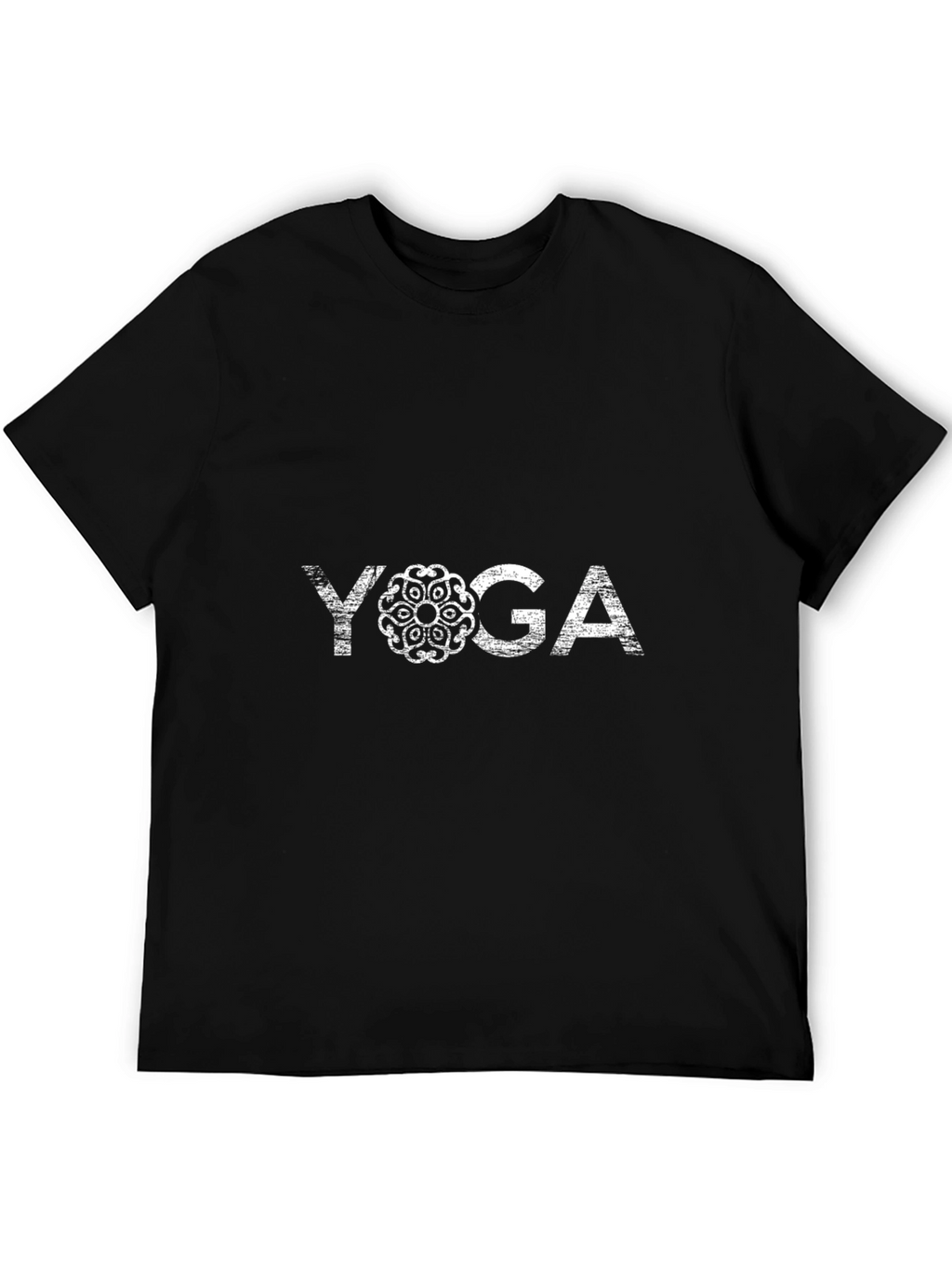 Mens Black Yoga Graphic Tee