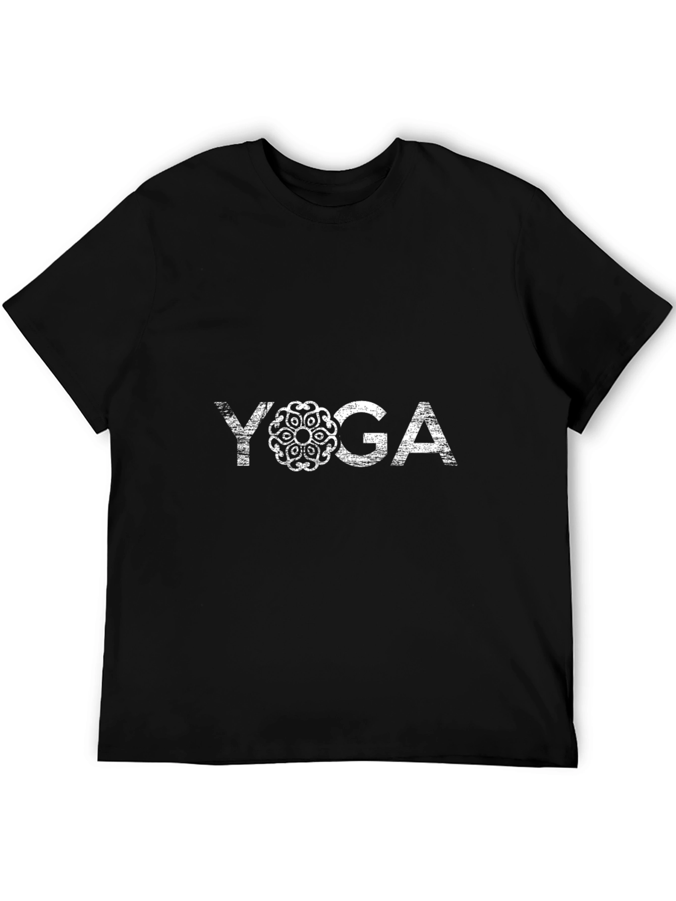 Mens Black Yoga Graphic Tee