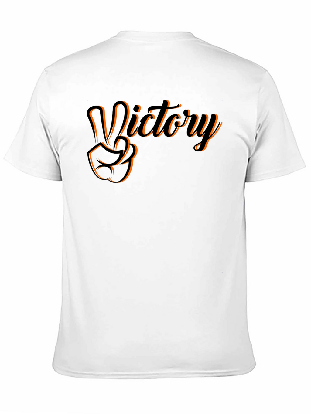 Victory Hand Gesture Graphic Tee - Black