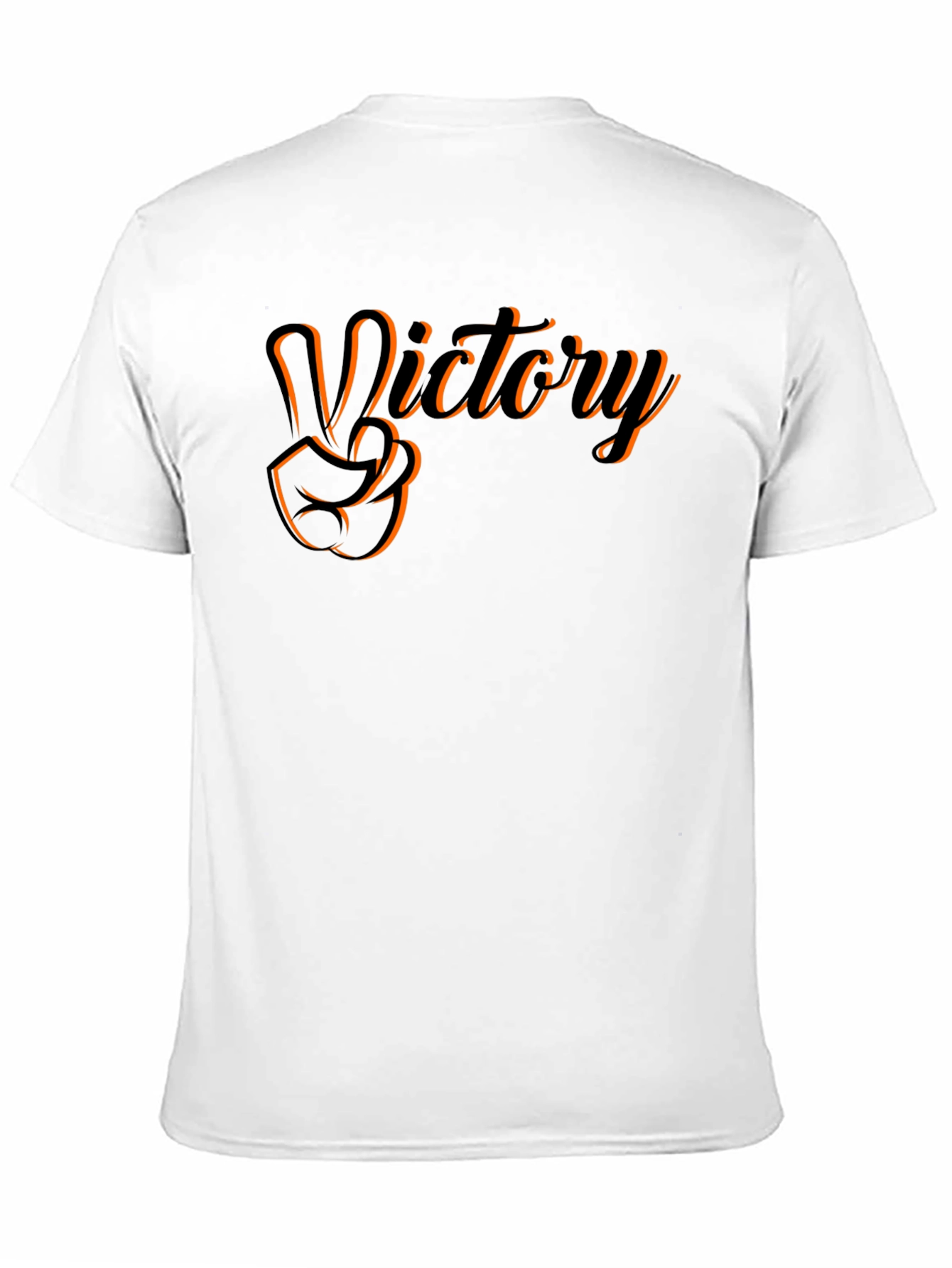 Victory Hand Gesture Graphic Tee - Black