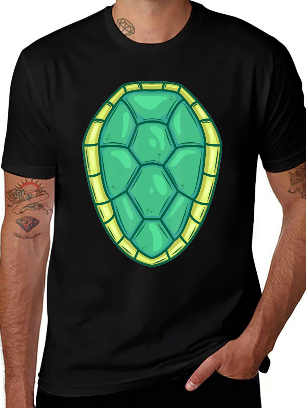 Turtle Shell Graphic Tee - Fun Costume T-Shirt