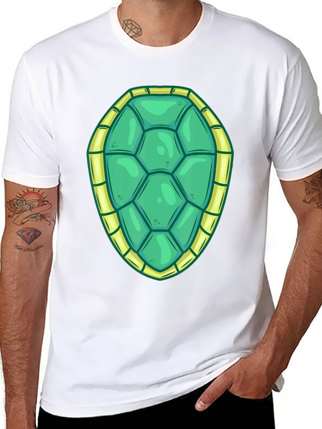 Turtle Shell Graphic Tee - Fun Costume T-Shirt