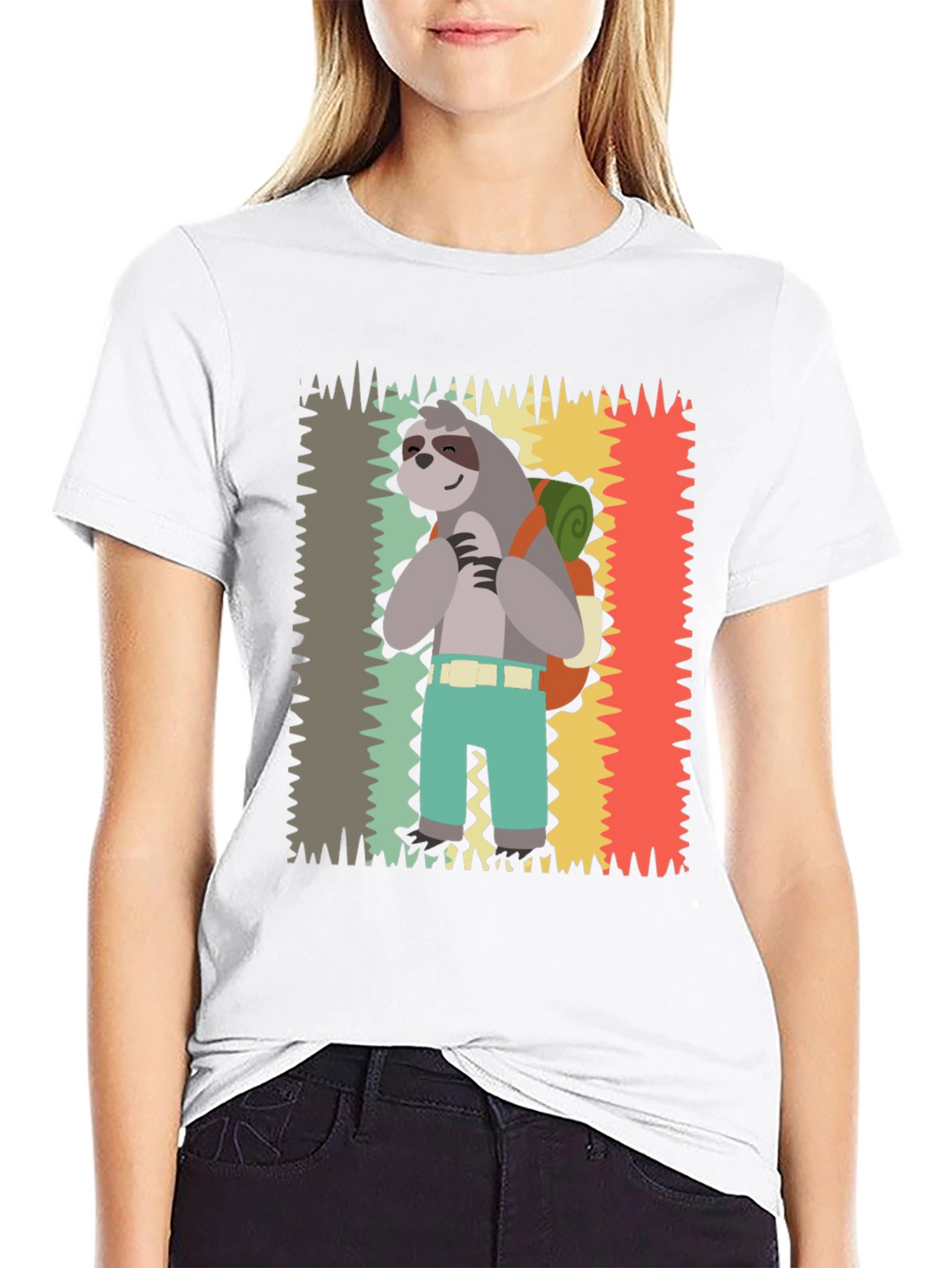 Sloth Hiking T-Shirt - Cute Graphic Tee