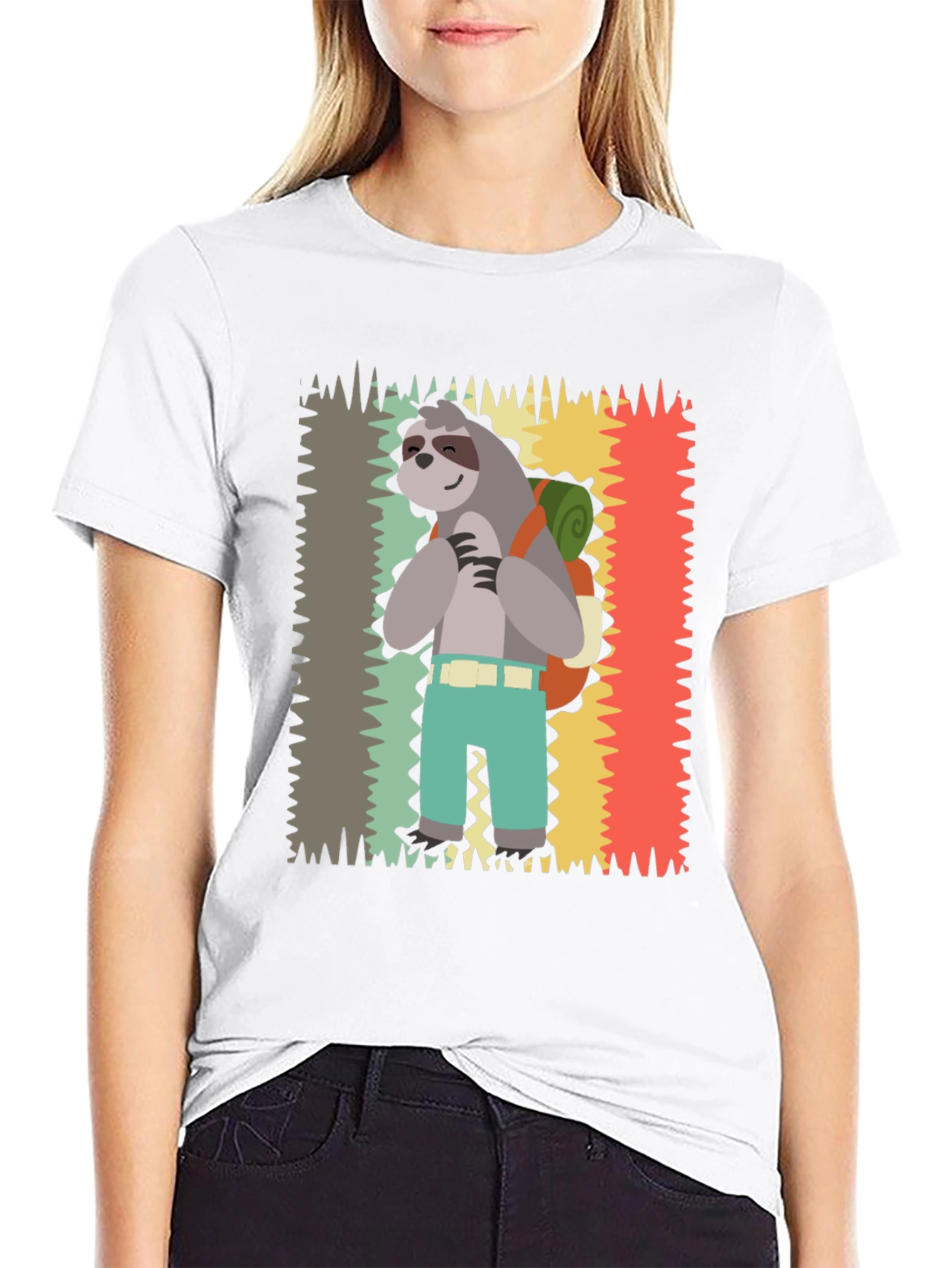 Sloth Hiking T-Shirt - Cute Graphic Tee