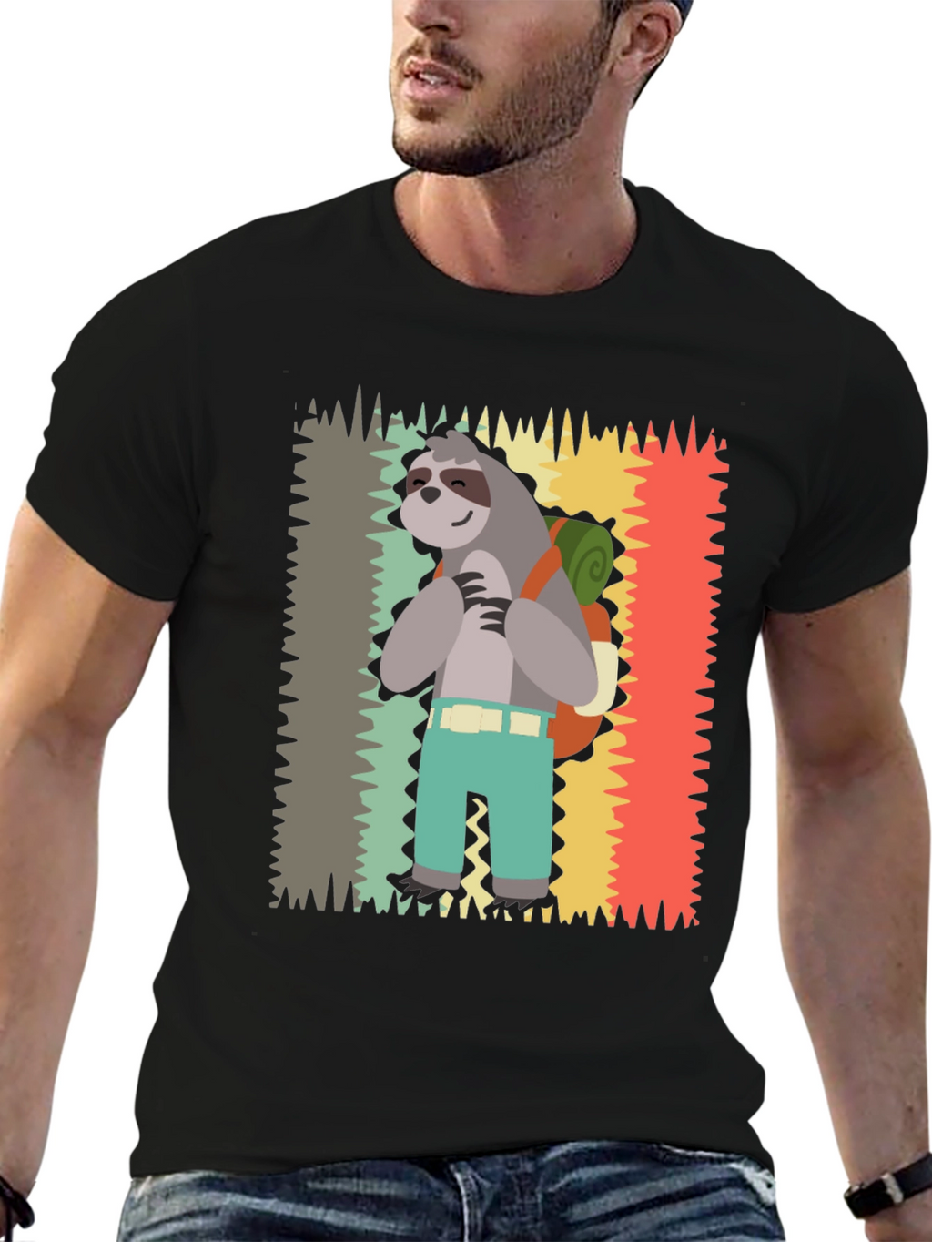 Sloth Hiking T-Shirt - Cute Graphic Tee