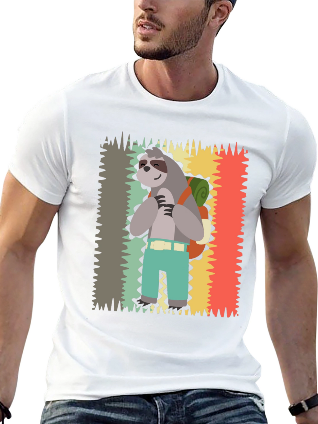 Sloth Hiking T-Shirt - Cute Graphic Tee