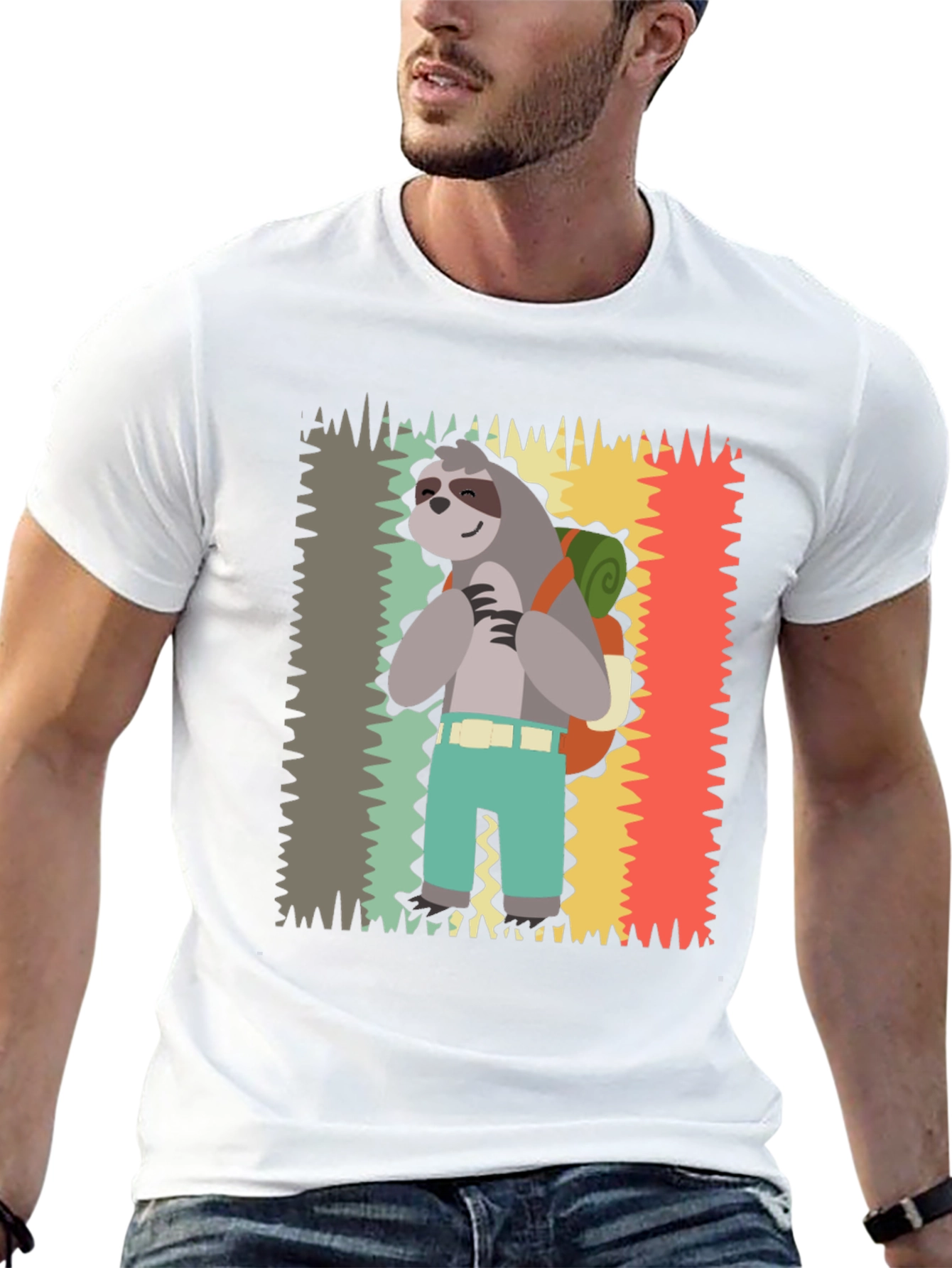 Sloth Hiking T-Shirt - Cute Graphic Tee