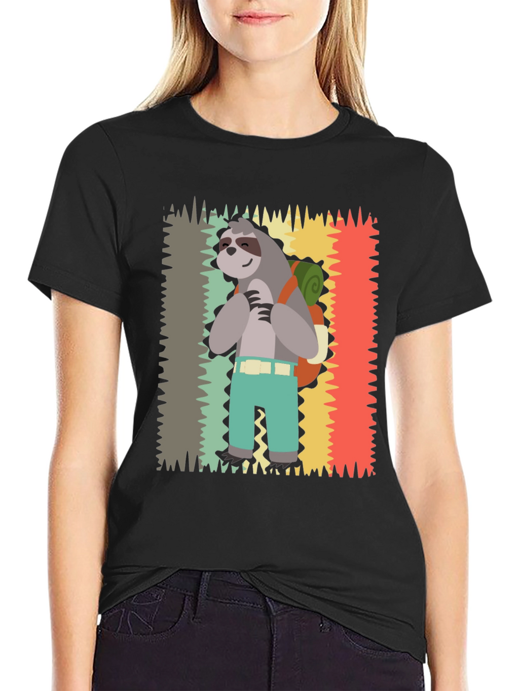 Sloth Hiking T-Shirt - Cute Graphic Tee