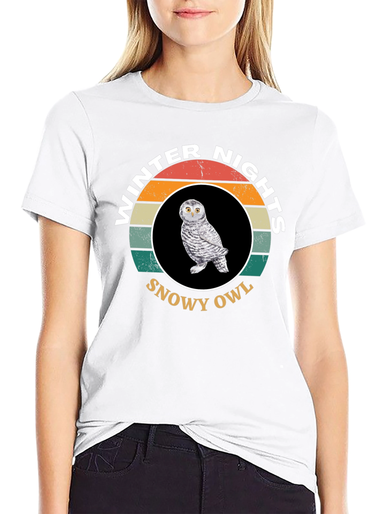 Winter Nights Snowy Owl T-Shirt