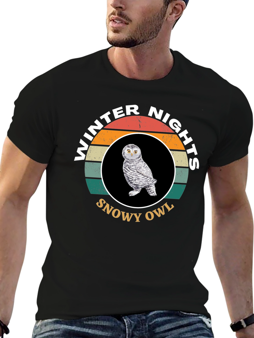 Winter Nights Snowy Owl T-Shirt