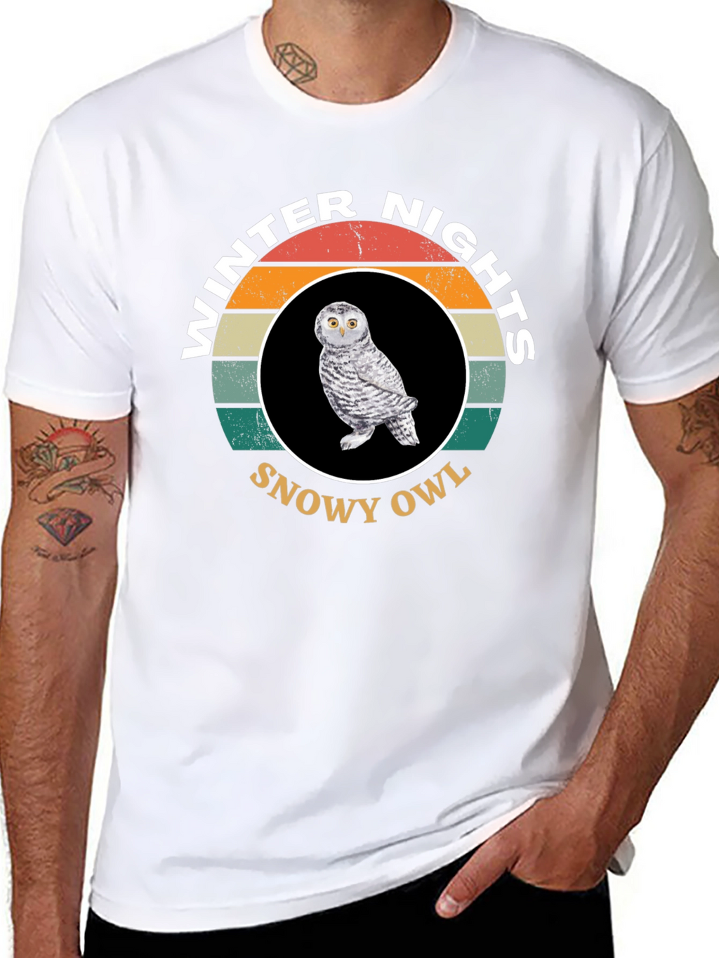 Winter Nights Snowy Owl T-Shirt