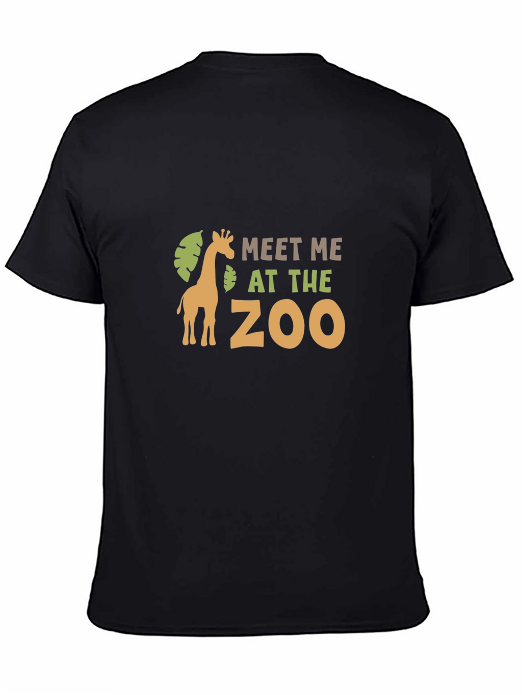 Meet Me at the Zoo Black Graphic T-Shirt