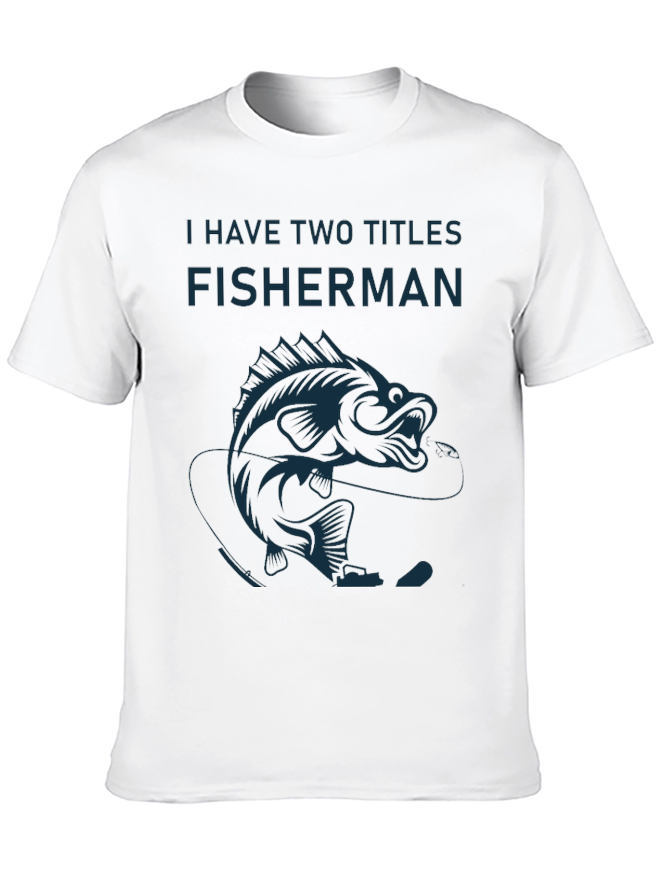 Fisherman Graphic T-Shirt - Black Cotton Tee