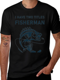Fisherman Graphic T-Shirt - Black Cotton Tee
